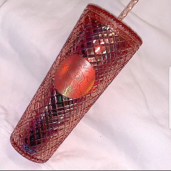 Starbucks holiday Venti 2021 Holiday Collection Rose Gold jeweled Tumbler